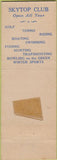 Matchbook Cover - Skytop Club Skytop PA WORN