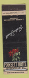 Matchbook Cover - Poinsett Hotel Greenville SC