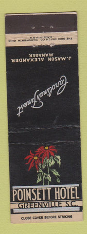 Matchbook Cover - Poinsett Hotel Greenville SC