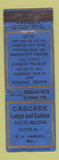 Matchbook Cover - Cascade Lodge Cabins Saco ME WEAR