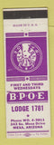 Matchbook Cover - Elks Lodge Mesa AZ
