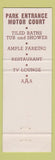 Matchbook Cover - Park Entrance Motor Court Front Royal VA