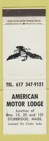 Matchbook Cover - American Motor Lodge Sturbridge MA