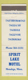 Matchbook Cover - Spirit Lake Motel Menahga MN