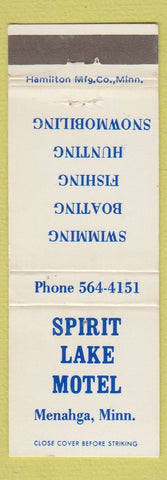 Matchbook Cover - Spirit Lake Motel Menahga MN