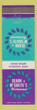 Matchbook Cover - Dearn and McGrath's Restaurant Plymouth MA