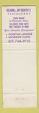 Matchbook Cover - Dearn and McGrath's Restaurant Plymouth MA