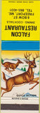 Matchbook Cover - Falcon Restaurant Freeport ME