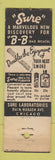 Matchbook Cover - Sure Breath Mints? Chicago IL