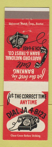 Matchbook Cover - Hartford National Bank and Trust CT