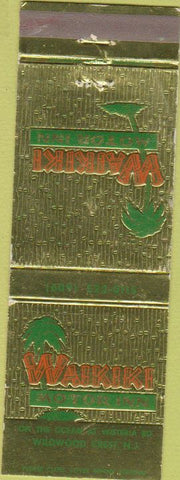 Matchbook Cover - Waikiki Motor Inn Wildwood Crest NJ