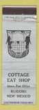 Matchbook Cover - Cottage Eat Shop Ruidoso NM WEAR