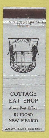 Matchbook Cover - Cottage Eat Shop Ruidoso NM WEAR
