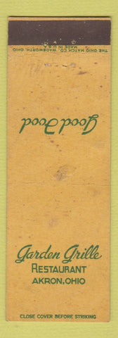 Matchbook Cover - Garden Grille Restaurant Akron OH WORN