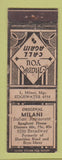 Matchbook Cover - Milani Italian Restaurant ARROW Chicago? WEAR