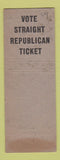 Matchbook Cover - I Grant Scott Senator Election Republican NJ New Jersey WEAR