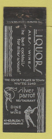 Matchbook Cover - Silver Parrot Restaurant Medford MA WEAR