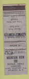 Matchbook Cover - Mountain View Inn Atlanta NY MERCHANTS WEAR