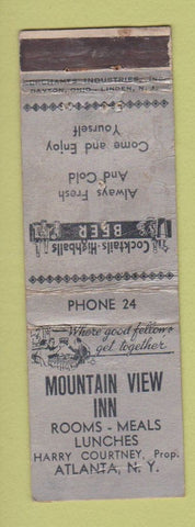 Matchbook Cover - Mountain View Inn Atlanta NY MERCHANTS WEAR