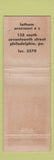 Matchbook Cover - Le Bonnet Hats Philadelphia PA Anne Leslie Susan Emack