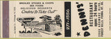 Matchbook Cover - Dennis Restaurant Forest Hills PA