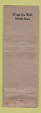Matchbook Cover - Pat Patterson's Bar Hollywood FL pinup WORN