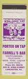 Matchbook Cover - Farrell's Bar Lancaster PA shuffleboard