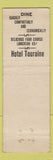 Matchbook Cover - Hotel Touraine Brooklyn NY WEAR