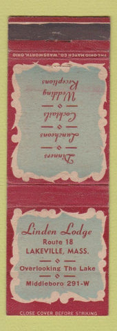 Matchbook Cover - Linden Lodge Lakeville MA WEAR