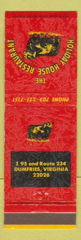 Matchbook Cover - Holiday House Restaurant Dumfries VA