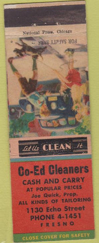Matchbook Cover - Co Ed Cleaners Fresno CA