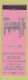 Matchbook Cover - Redwood Motel Buzzards Bay MA
