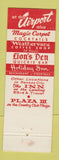 Matchbook Cover - Four Winds Restaurant Airport Kansas City MO
