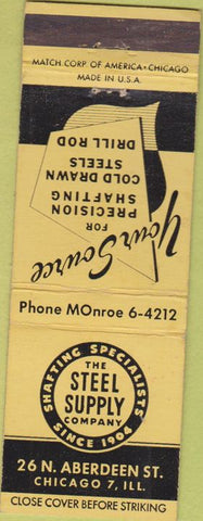 Matchbook Cover - Steel Supply Co Chicago IL