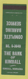 Matchbook Cover - Bank of Kimball NE