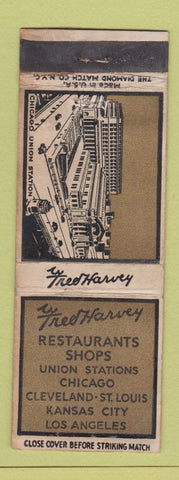 Matchbook Cover - Fred Harvey Restaurants Chicago IL Union Station WEAR