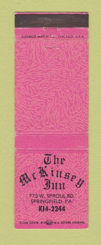 Matchbook Cover - Mr Kinsey Inn Springfield PA