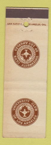Matchbook Cover - University Club of Los Angeles CA