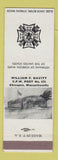 Matchbook Cover - VFW William Davitt Post Chicopee MA