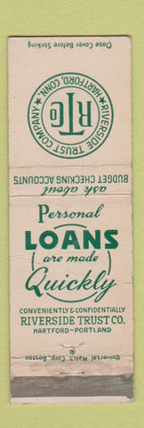 Matchbook Cover - Riverside Trust Harford CT WEAR