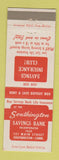 Matchbook Cover - Southington Savings Bank CT