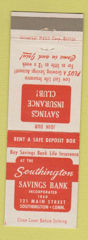 Matchbook Cover - Southington Savings Bank CT