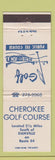 Matchbook Cover - Cherokee Golf Course Danville