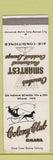 Matchbook Cover - Colony Club Omaha NE
