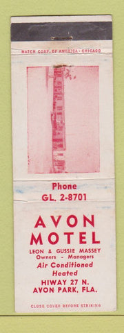 Matchbook Cover - Avon Motel Avon Park FL WEAR