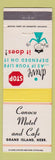 Matchbook Cover - Conoco Motel Cafe Grand Island NE oil gas