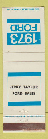 Matchbook Cover - 1973 Ford Jerry Taylor WEAR