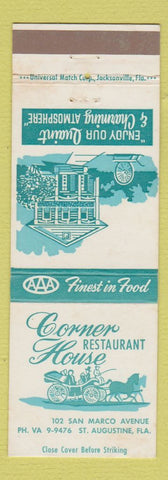 Matchbook Cover - Corner House Restaurant St Augustine FL
