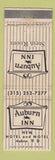 Matchbook Cover - Auburn Inn Auburn NY WEAR