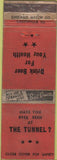 Matchbook Cover - The Tunnel NO TOWN girlie WORN
